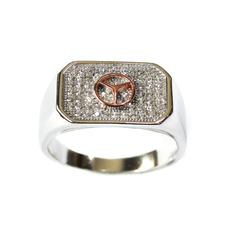 925 Sterling Silver Mercedes Ring MGA - SR003