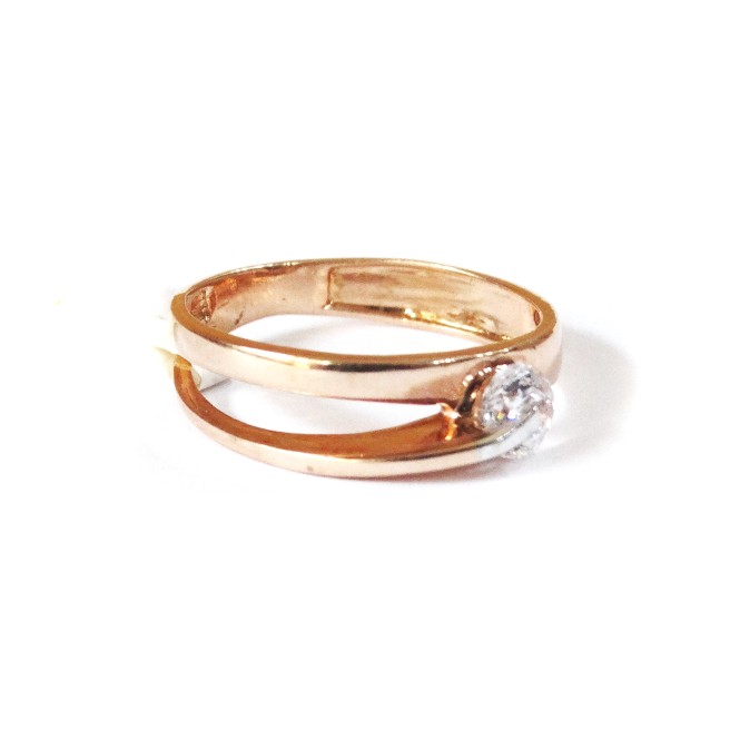 18k rose gold soliter diamond ring mga - rgr0028