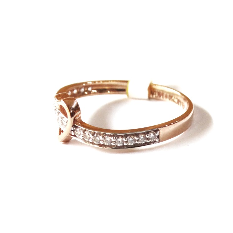 18k rose gold heart shape ring mga - rgr0027