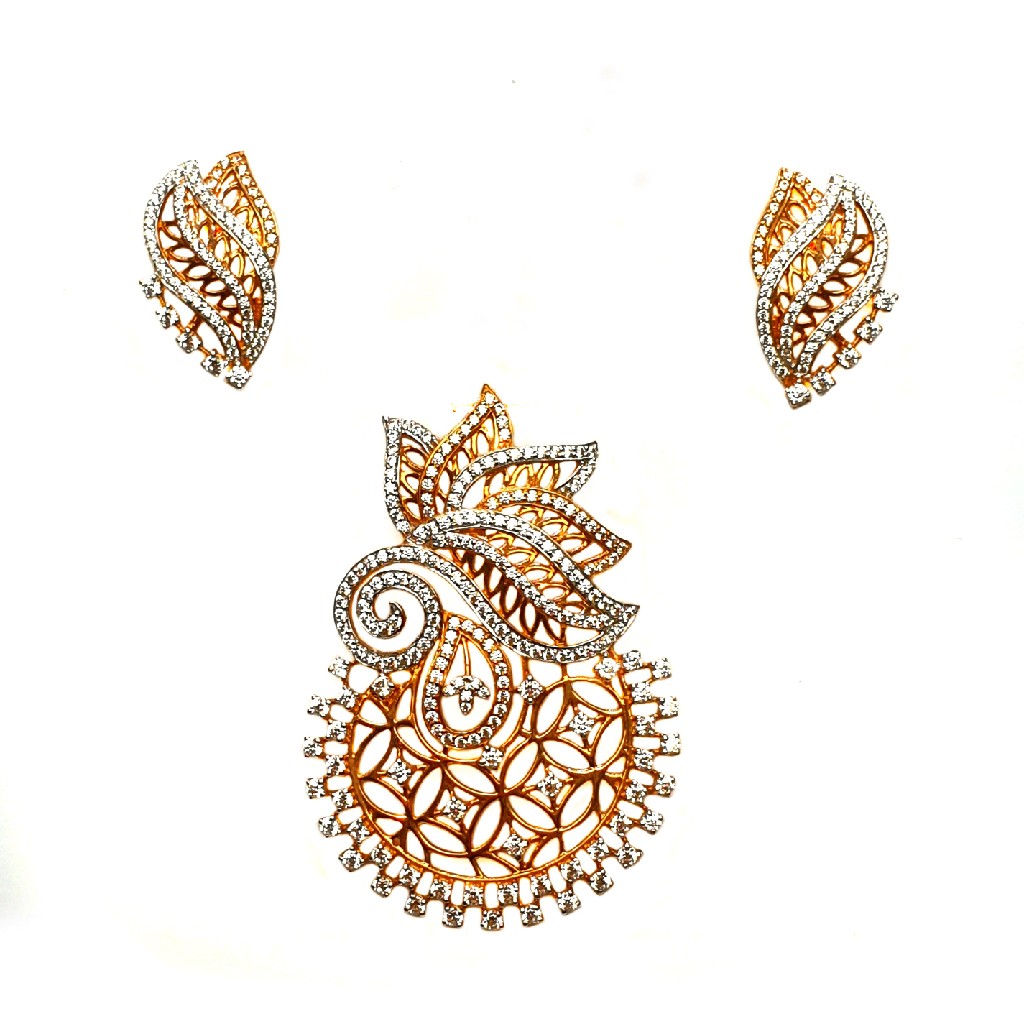 18k rose gold pendant set mga - rps009