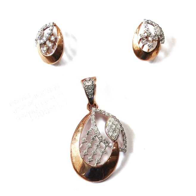 18k rose gold pendant set mga - rps008