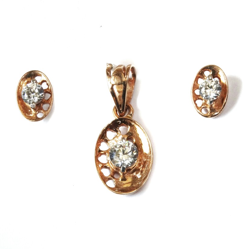 18k rose gold pendant set mga - rps006