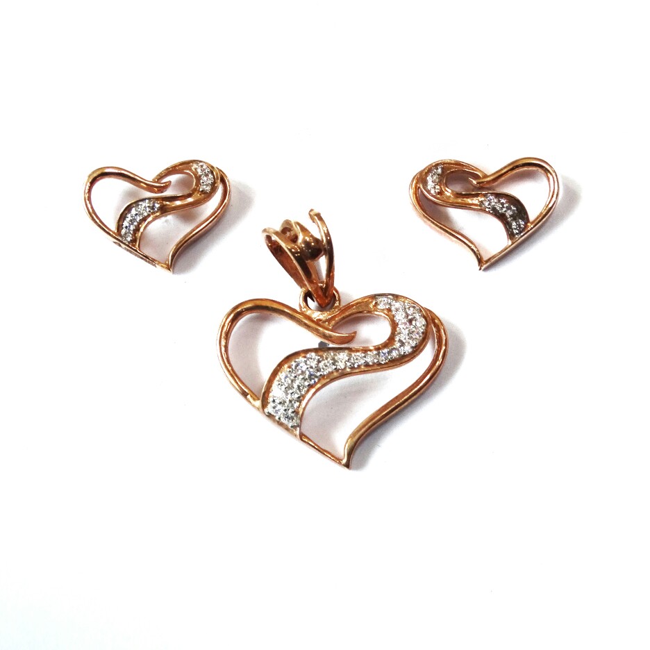 18k rose gold pendant set mga - rps004