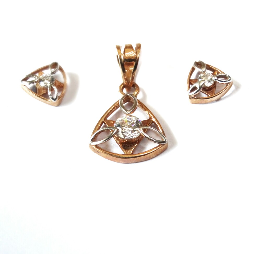 18k rose gold pendant set mga - rps003