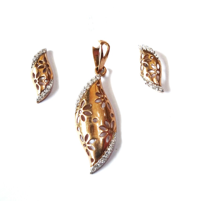 18k rose gold pendant set mga - rps002