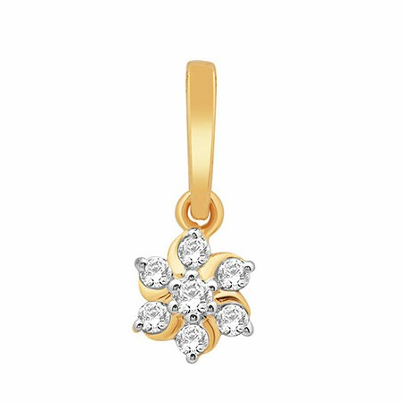 18k gold real diamond pendant mga - rp0031