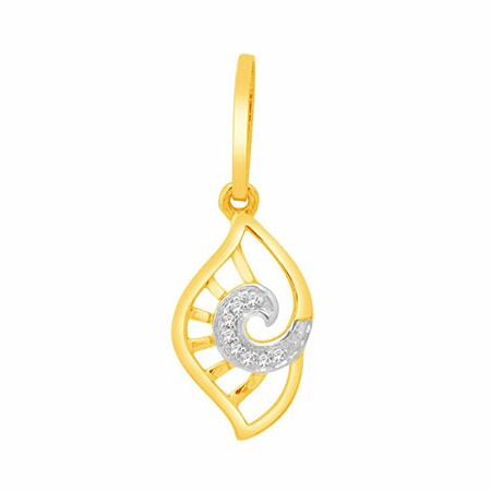 18k gold real diamond pendant mga - rp0030