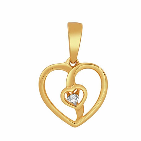 18k gold real diamond pendant mga - rp0029