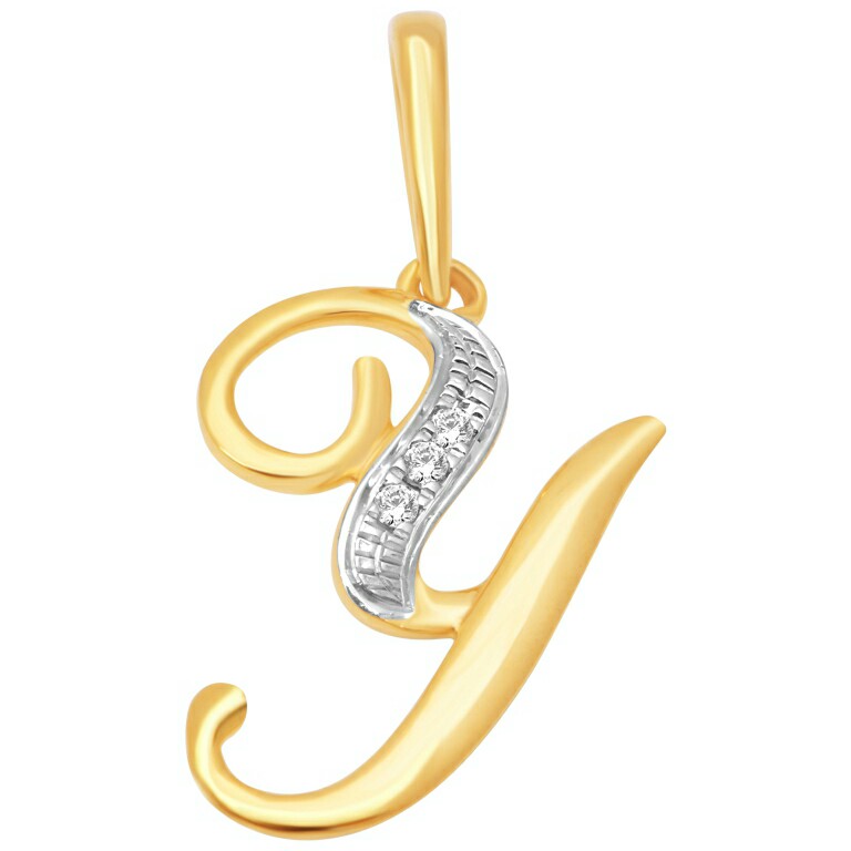 18k gold real diamond pendant mga - rp0025