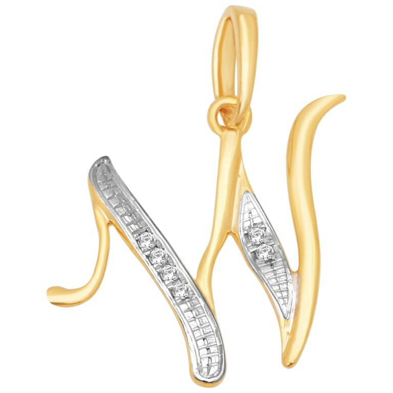 18k gold real diamond pendant mga - rp0023