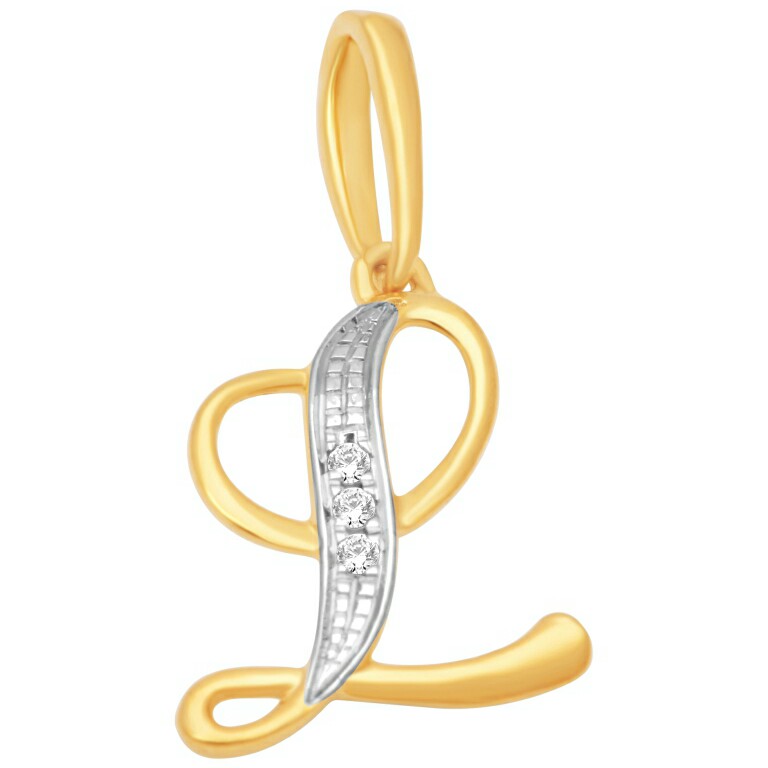 18k gold real diamond pendant mga - rp0012