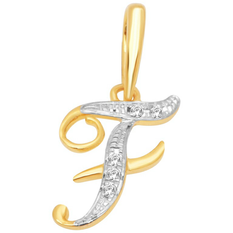 18k gold real diamond pendant mga - rp006