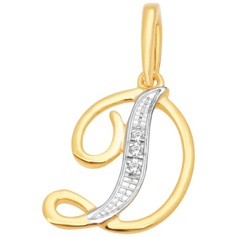 18k gold real diamond pendant mga - rp004