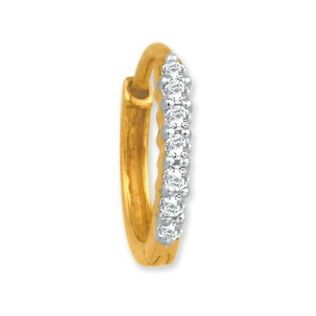 18k gold real diamond nosepin mga - rn0014