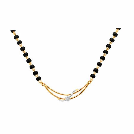 18k gold real diamond mangalsutra mga - rms0010