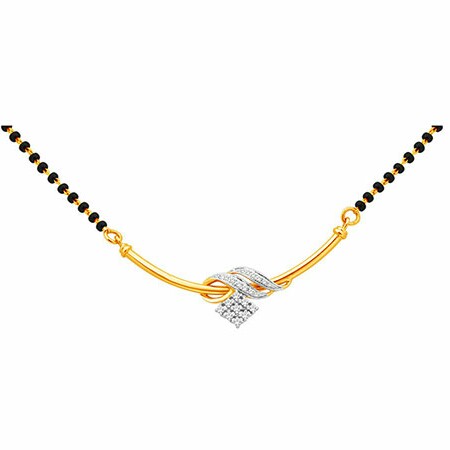 18k gold real diamond mangalsutra mga - rms009
