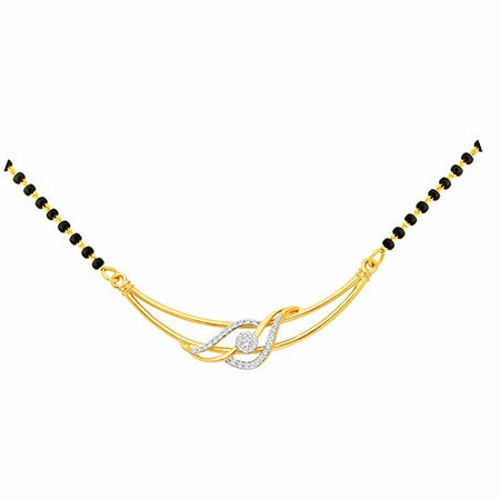 18k gold real diamond mangalsutra mga - rms004