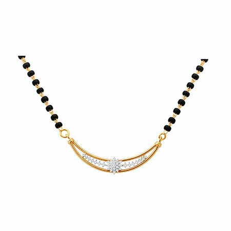 18k gold real diamond mangalsutra mga - rms003
