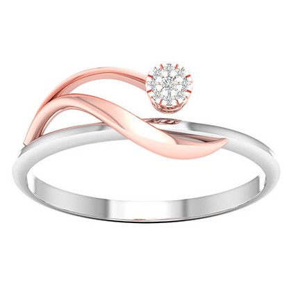 18k white gold real diamond ring mga - rdr006