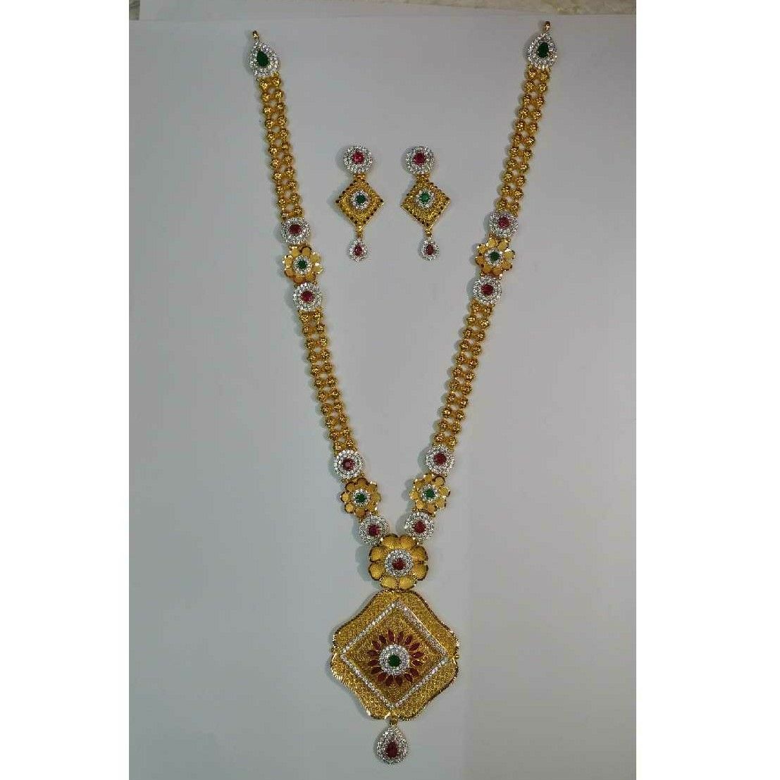 22KT Gold Ladies Indian Ethical Bridal Necklace Set
