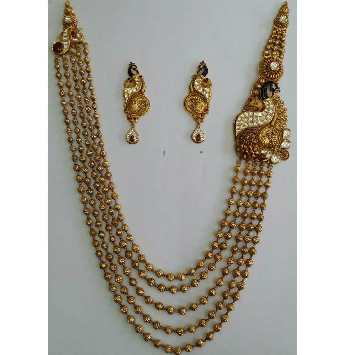 22KT Gold Ladies Indian Wedding Special Necklace Set