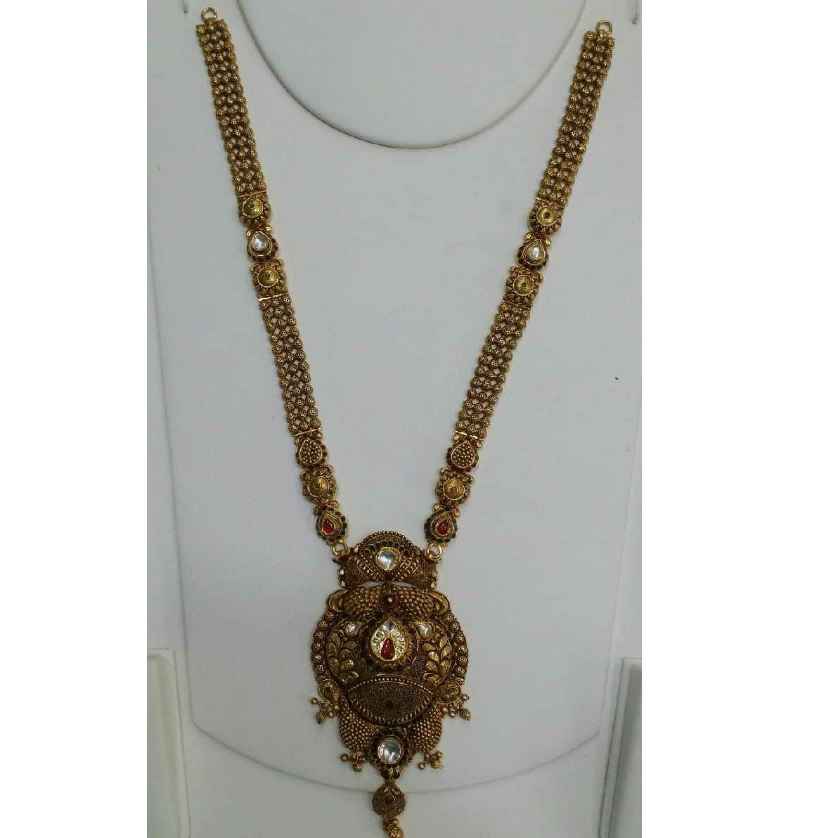 22KT Ladies Gold Antique Necklace Set