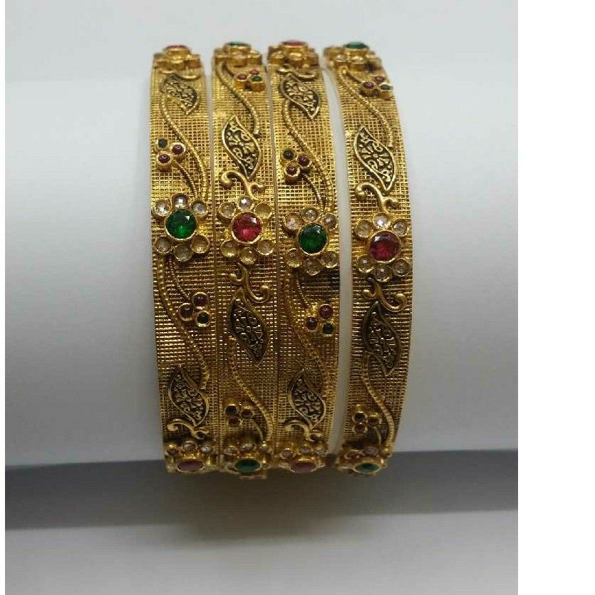 22KT Ladies Yellow Gold Calcutti Antique Bridal Bangle