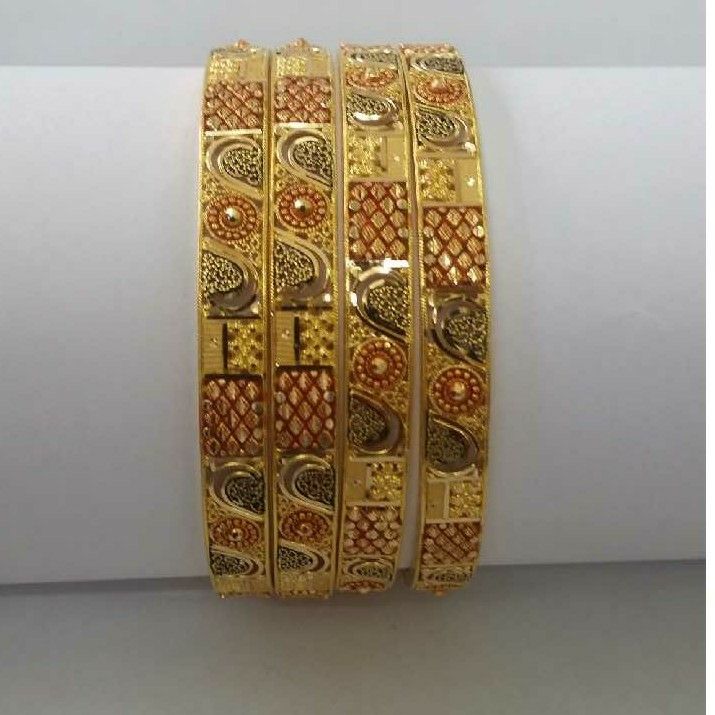 22KT Yellow Gold Ladies Bridal Indian Fancy Bangle