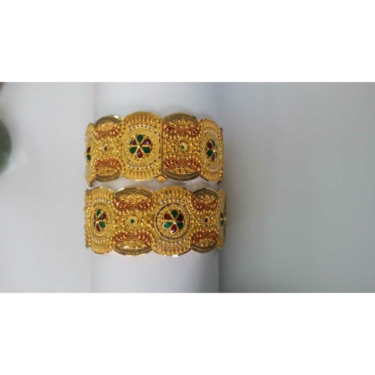Fancy 22KT Yellow Gold Wedding Special Bangles