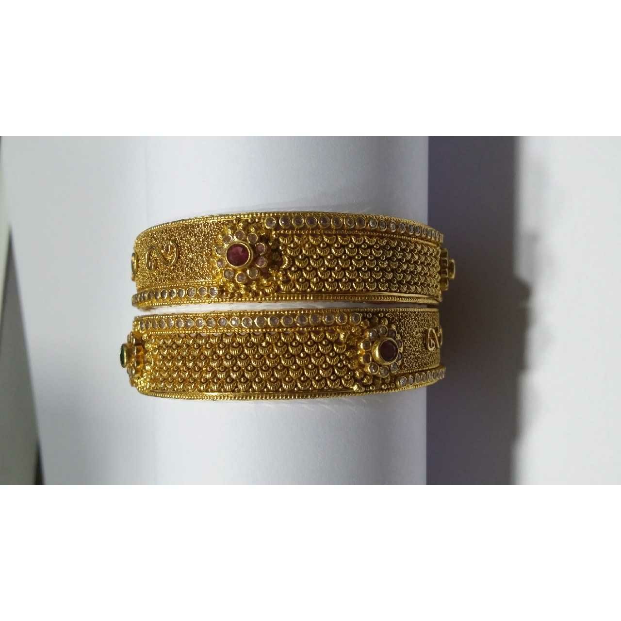 22KT Classic Yellow Gold Fancy Bangle