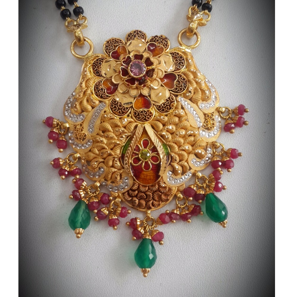 916 Gold minakari kalkatti mangalsutra 