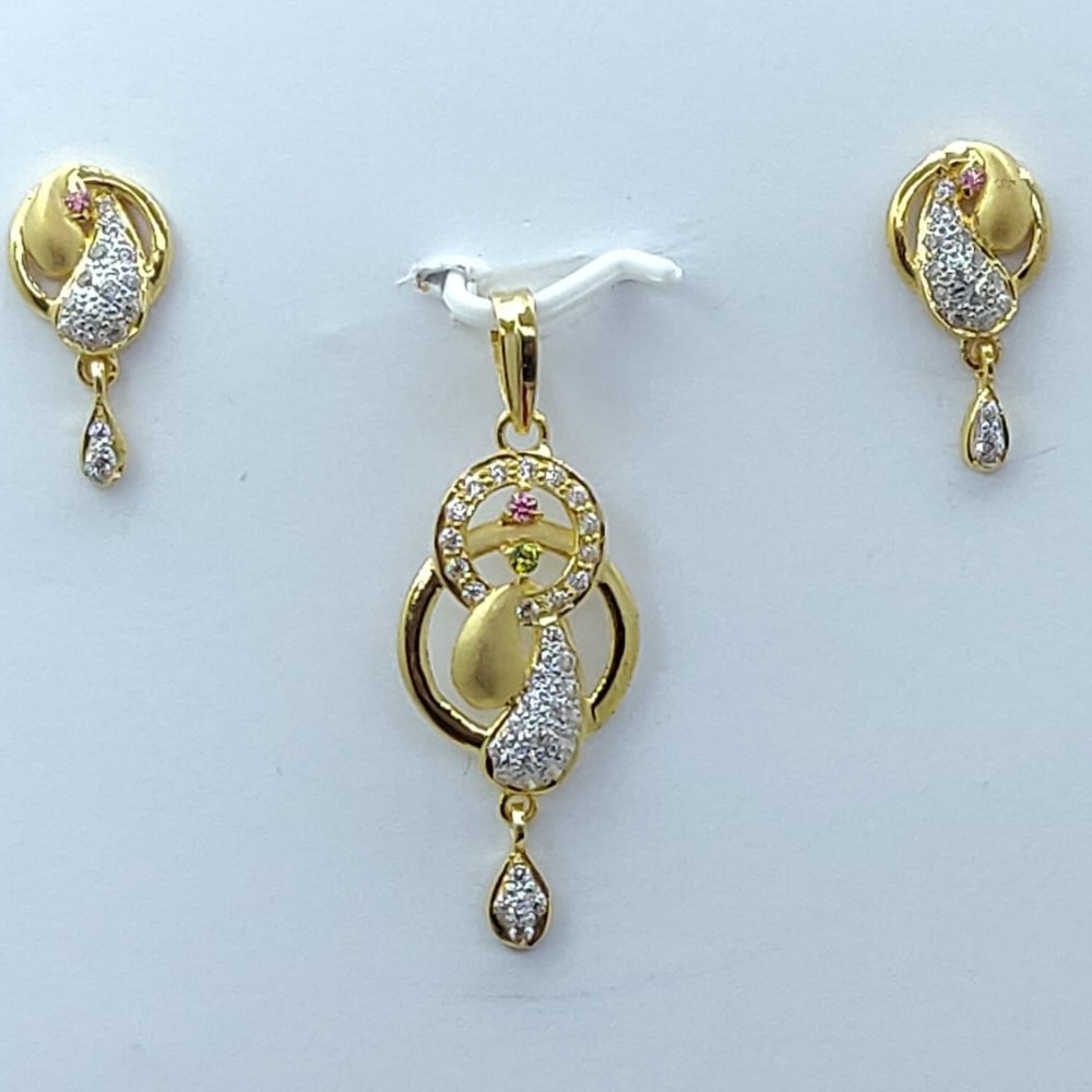 Gold diamond Pendant Set LMJ-0589