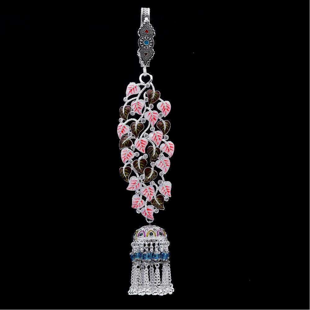 Silver minakari peacock style