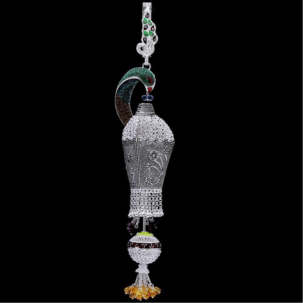 Silver antique minakari peacock style - Image 3