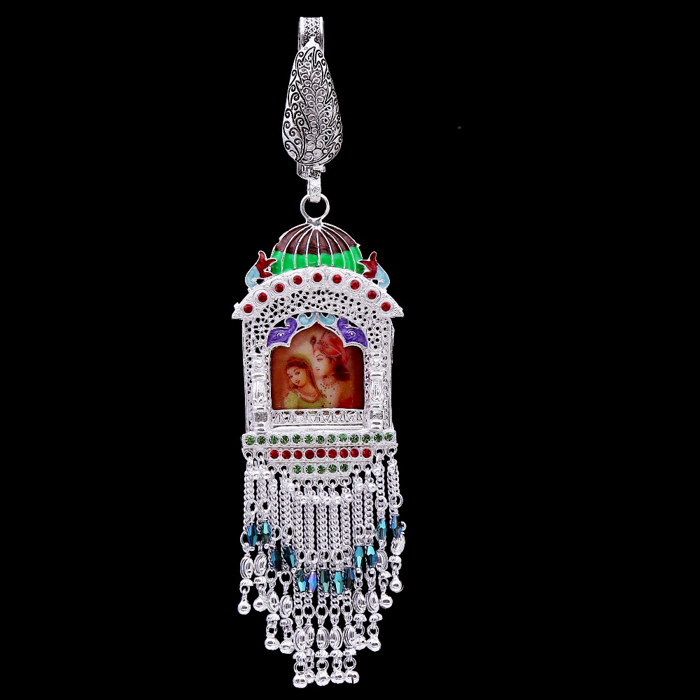 Silver Minakari Peacock style