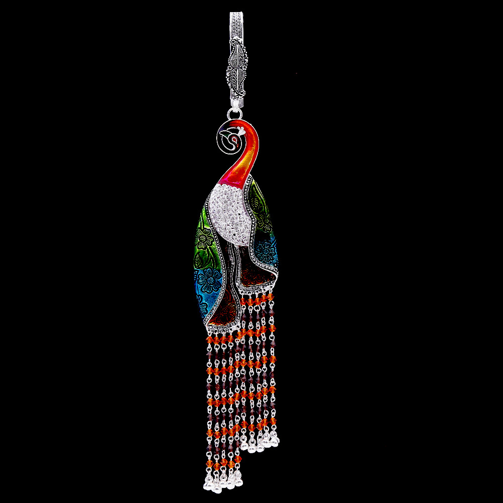 Silver Antique Minakari Peacock style