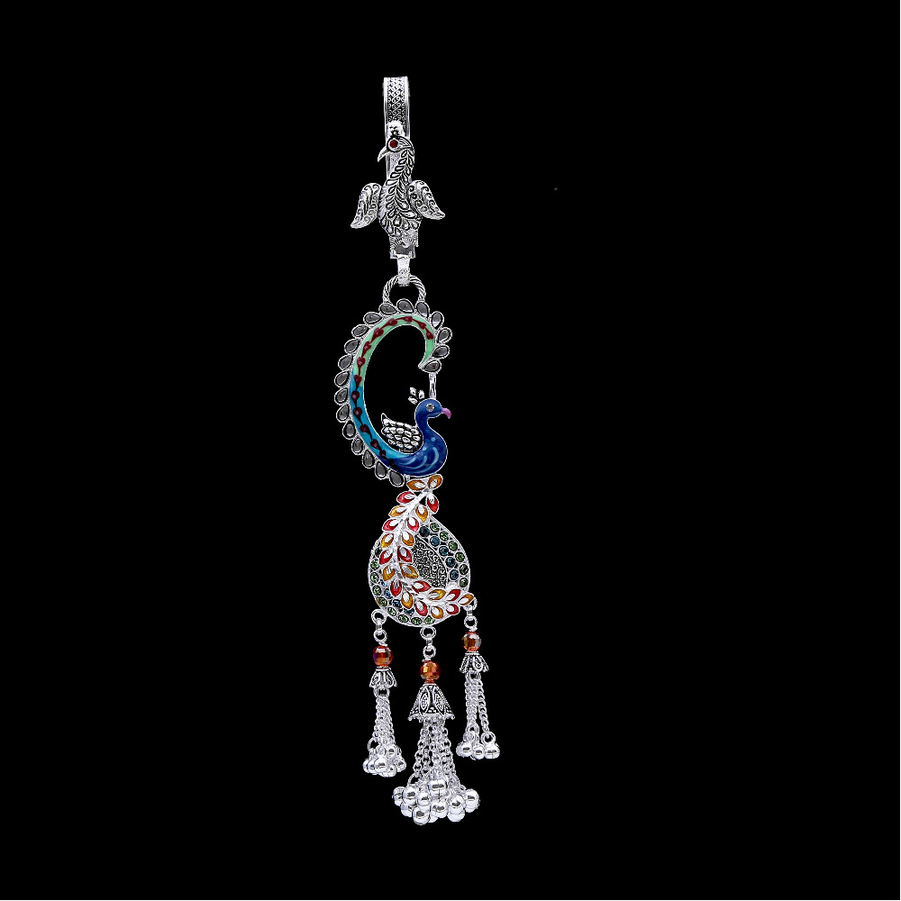 Silver Minakari Peacock Style