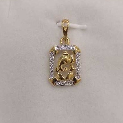 Cz Gold Gents Pendant