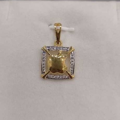 22KT Cz Gold Gents Casting Apple Shaped Fancy Pendant