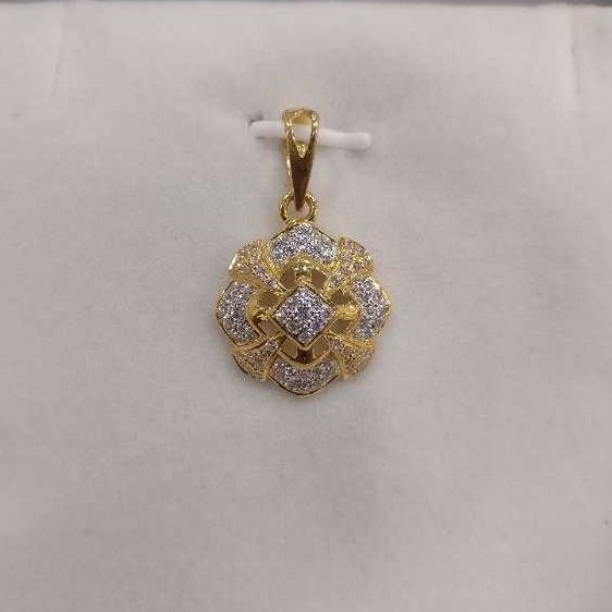 22KT Gold Cz Gents Pave Designer Pendant