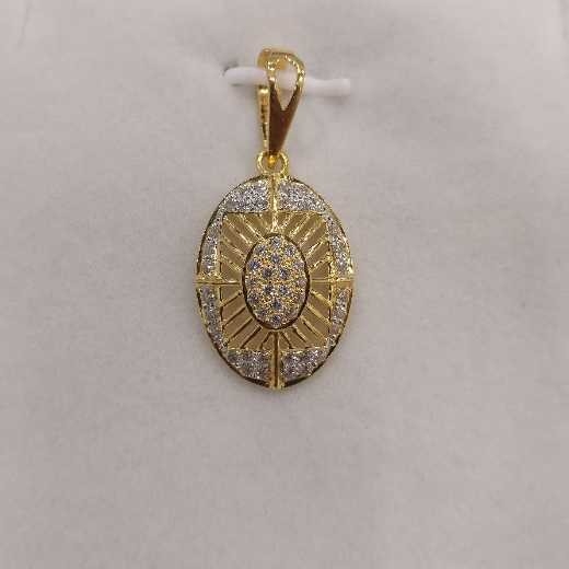 22KT Cz Gold Gents Fancy Pendant