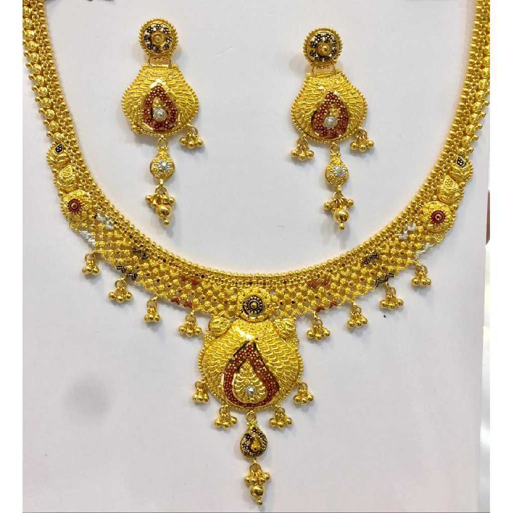 916 Gold Stylish Necklace Set