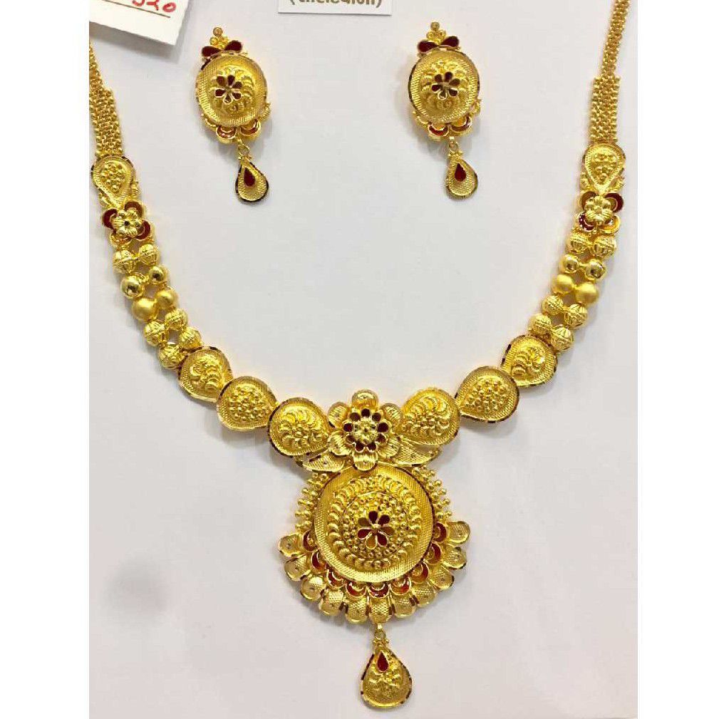 916 Gold Fancy Necklace Set