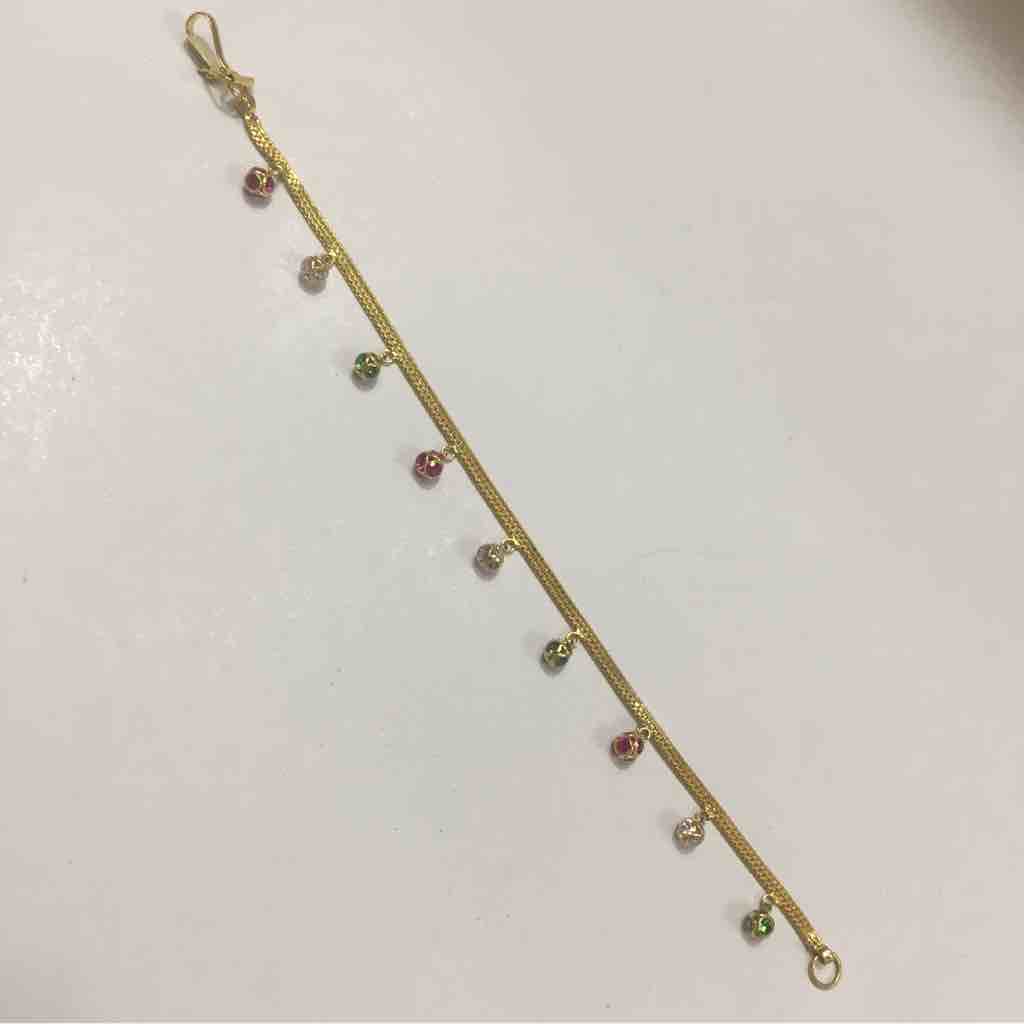 22KT Gold Color Stone Bracelet For Ladies
