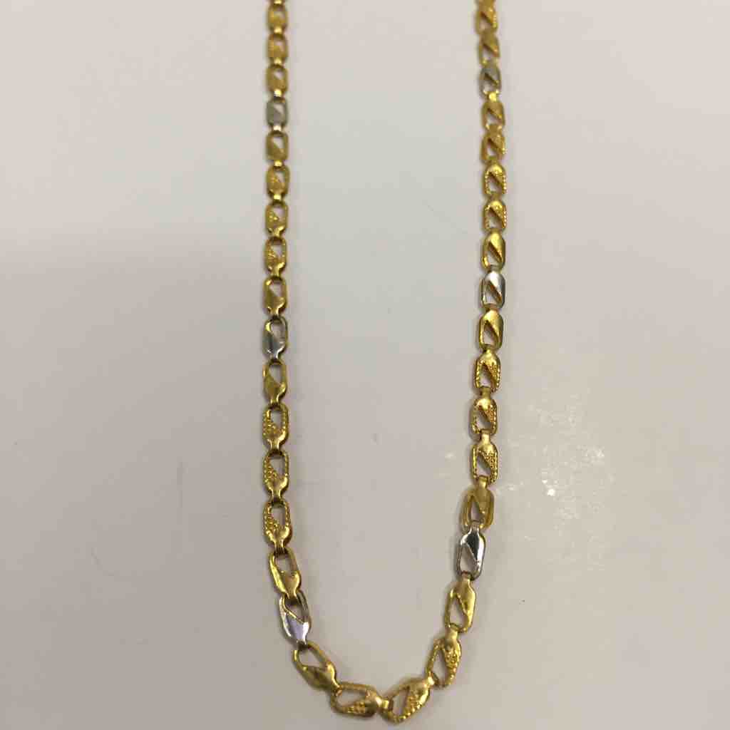 22KT Gold With Rodium  chain
