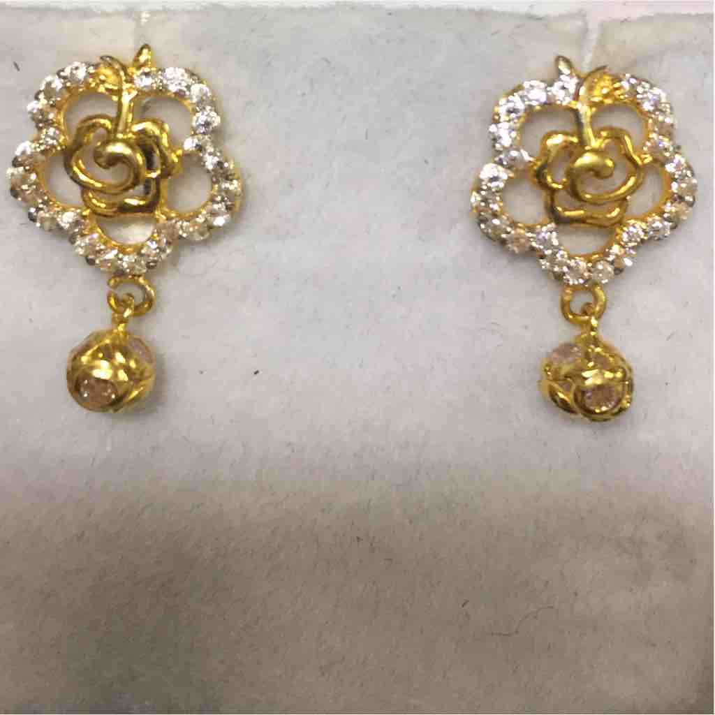22KT Yellow Gold Dazzling Earrings