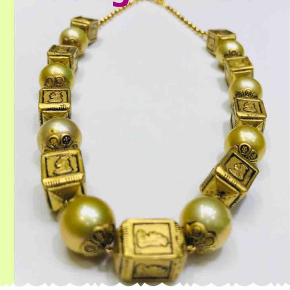 916 Gold Designer Antique Mala For Ladies