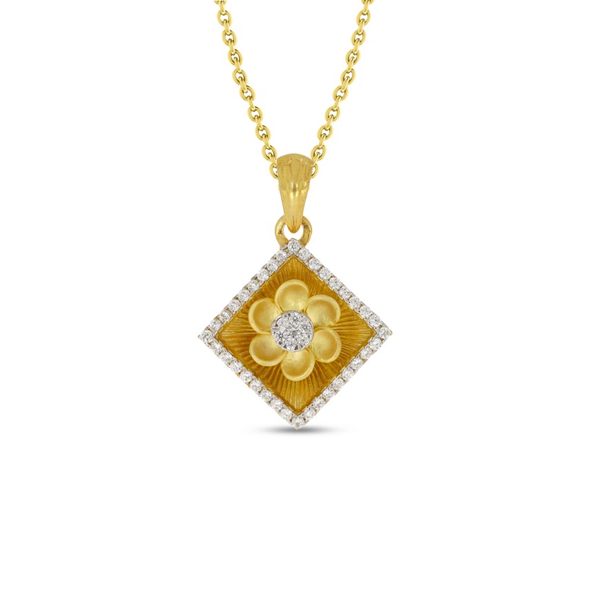 bariki gold and diamond pendant