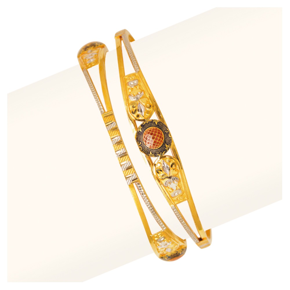 916 Gold Vakiya Copper Kadli Bangle RJV-436
