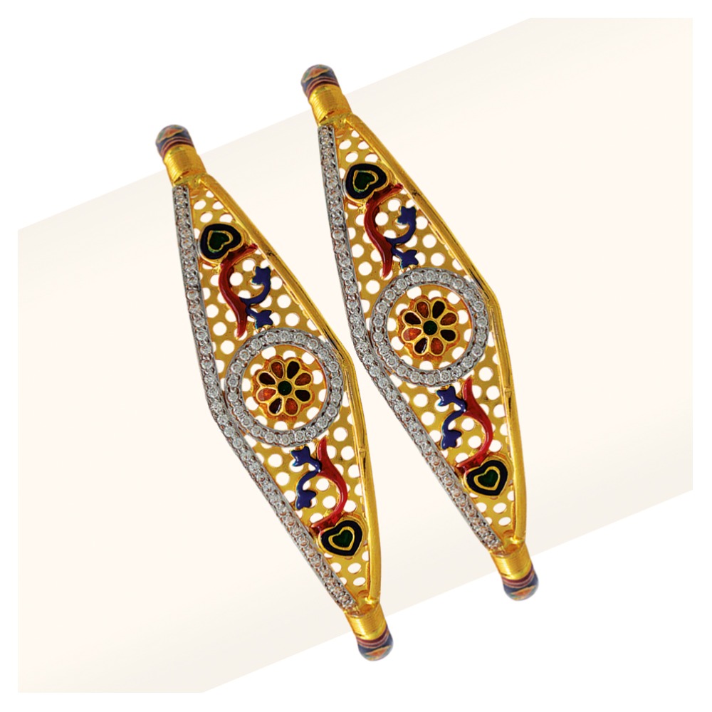 916 Colorful Gold Manka Modhiya Copper Kadli RJSP-052